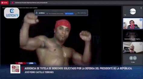 Male Brazilian Stripper Interrupts Peruvian President S Online Corruption Hearing New Straits