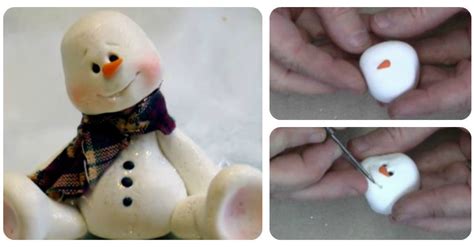 Tutorial For Making A Polymer Clay Snowman