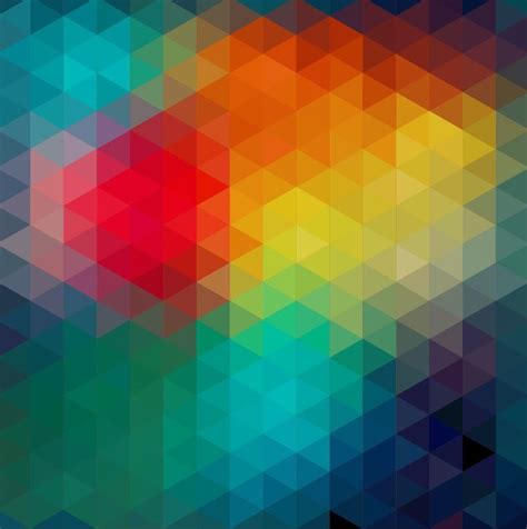 Abstract Geometric Background With Colorful Triangular Vector