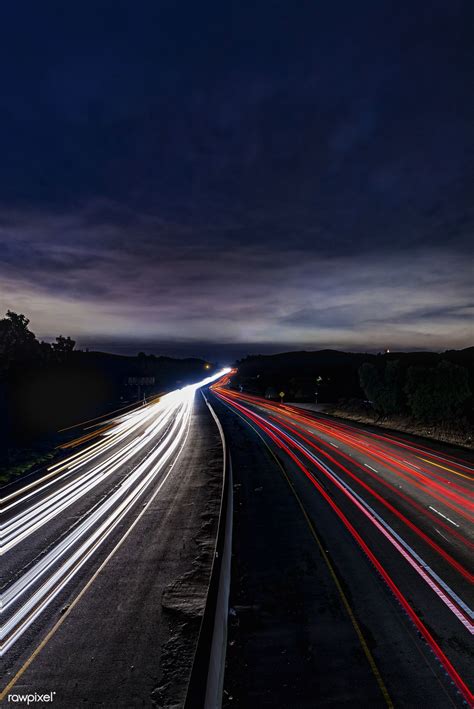 Long Exposure Scene Of A Vehicle Light Tail Free Image By Rawpixel