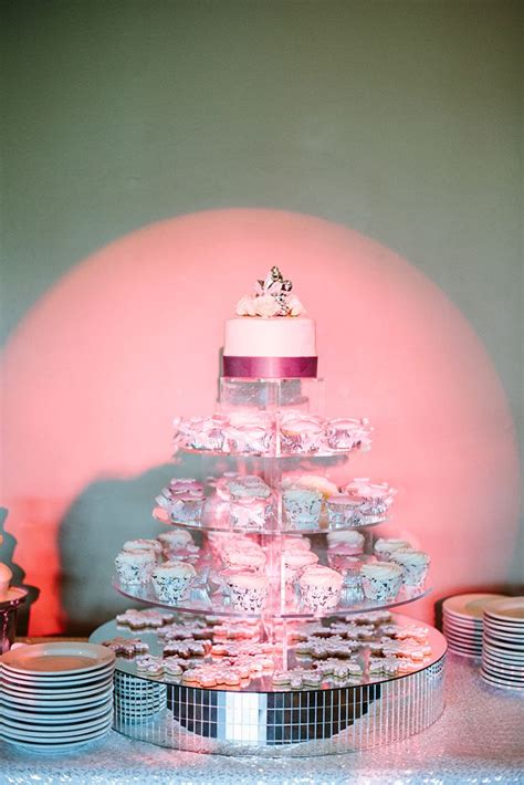 Pink And Grey Wedding Cupcakes Tower Event Planning Styling And Design