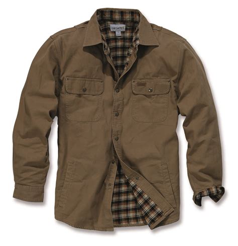 Carhartt 100590 Weathered Canvas Shirt Jacket Mens New Workwear Ebay
