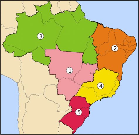 Os Diferentes Estados E Regiões Do Brasil