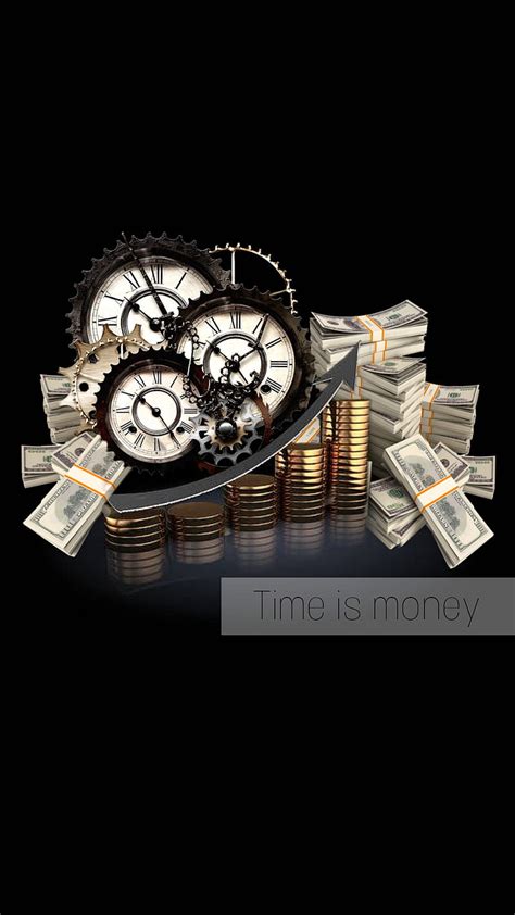 Money Black Clock Motivation Time Hd Phone Wallpaper Peakpx