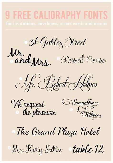 From fancy scripts to simple handwritten fonts, here are 25 free wedding fonts you can use for your wedding invites, favors, rsvps and more. 67 best WEDDING FONTS images on Pinterest