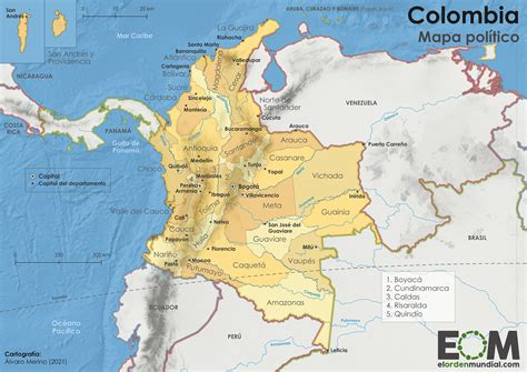 El Mapa Político De Colombia Mapas De El Orden Mundial Eom