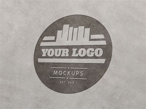 Metal Engraved Logo Mockup
