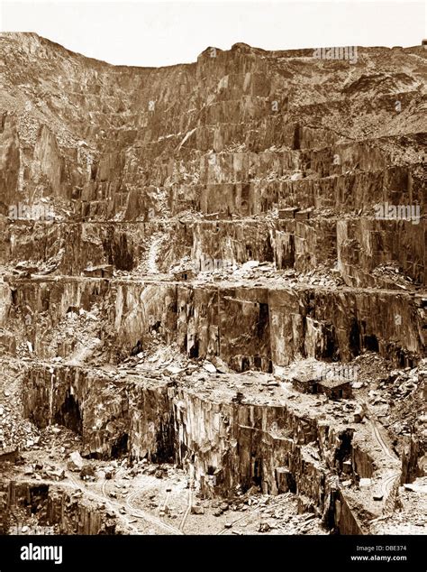 Penrhyn Slate Quarry Wales Viktorianischen Zeit Stockfotografie Alamy