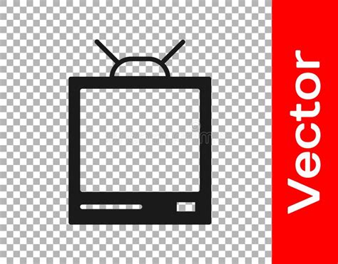 Black Retro Tv Icon Isolated Seamless Pattern On White Background