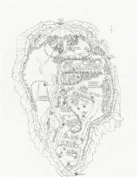 This Is The Map From The Jurassic Park Novel Of The Park Jurassic