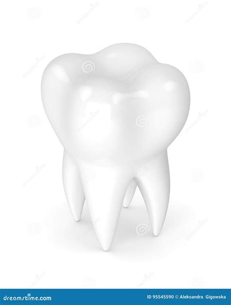 3d Render Of Tooth Isolated On White Stock Illustration Illustration