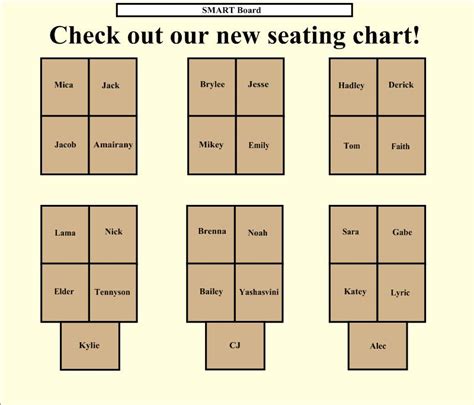 Seating Chart Kristen Foley