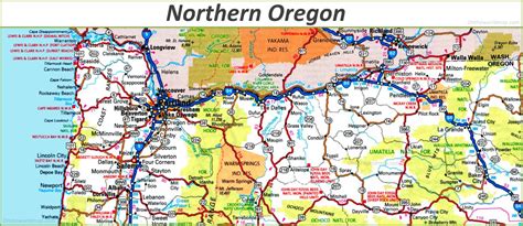 Oregon Or Road And Highway Map Free And Printable