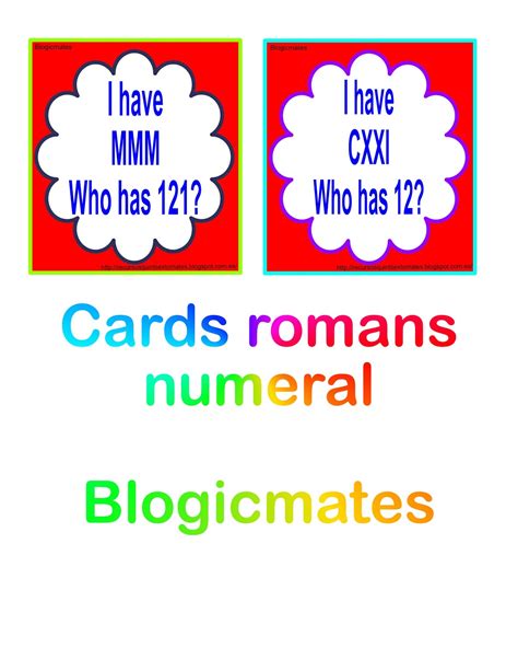 Blogicmates Cards Romans Numeral