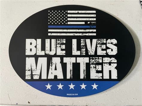 Blue Lives Matter Magnet Letsgobrandonstore