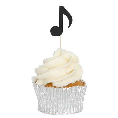 12 Black Music Note Cupcake Toppers That Are Ideal For Anyone That
