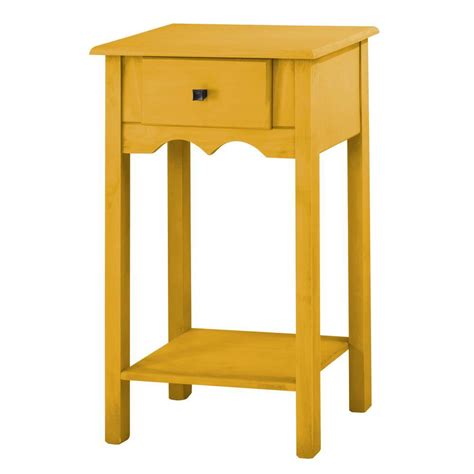 Southern Enterprises Otsego Yellow End Table Hd889443 The Home Depot