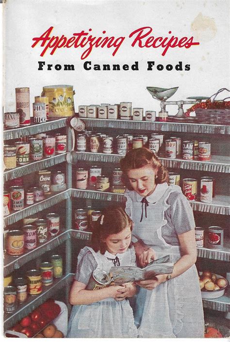 Appetizing Recipes From Canned Foods 1950s Cookbook Vintage Cook Book