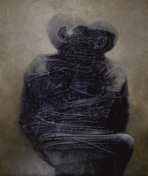 Most of them he sold or tried to sell or give away to family and friends. Beksiński w Szczecinie