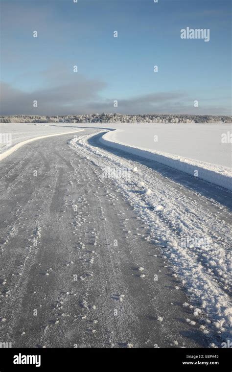 Frozen Lake Stock Photo Alamy