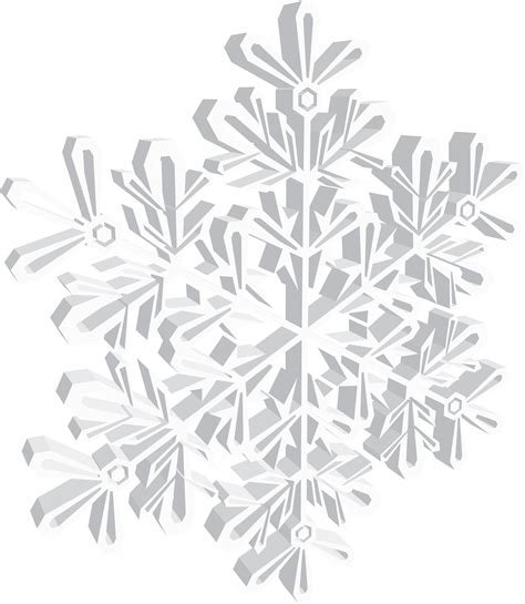 Snowflake Clip Art White 3d Snowflake Png Clipart Image Png Download