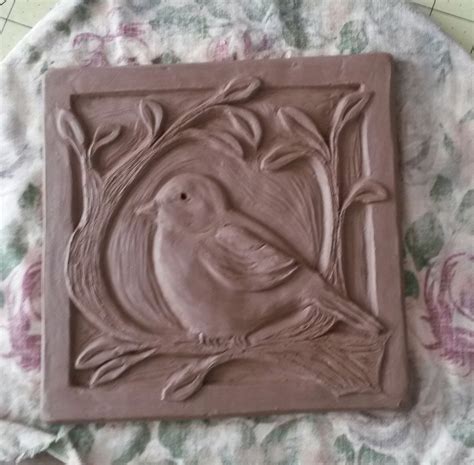 Carved Bird In Clay Tile By Marsha Burris Clay Art Projects Ceramics