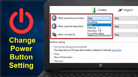 How To Change Power Button Settings In Windows 10 Youtube