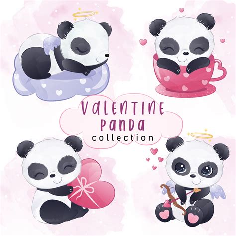 Cute Panda Illustrations Set 5883436 Vector Art At Vecteezy