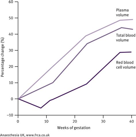 By What Percentage Does The Maternal Blood Volume Increase By The End