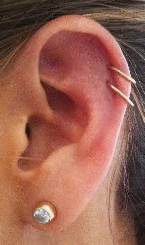 Simple Ear Piercing Ideas Double Cartilage Ring Helix Hoop Crystal