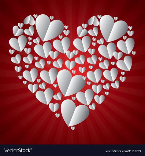Beautiful Hearts Form Big Heart Royalty Free Vector Image