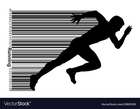 Silhouette A Running Man Royalty Free Vector Image
