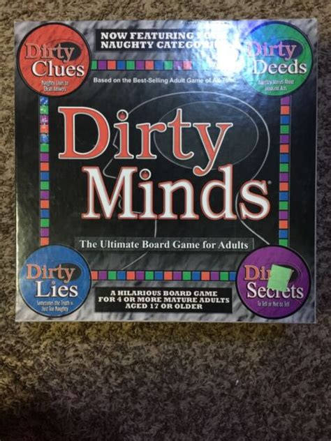 Dirty Minds Board Game Adult Game Naughty Clues Bachelorette Party For