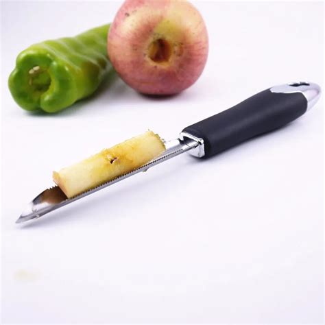 Lecook Apple Pepper Corer Seed Remover With Serrated Edge Long Blade