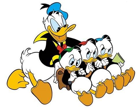 Donald With Huey Louie And Dewey Classic Cartoon Characters Classic