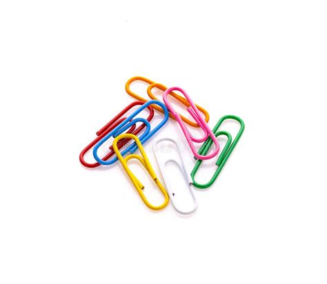 Paper Clips An Isolated On White Background Stock Image Image Of Clip