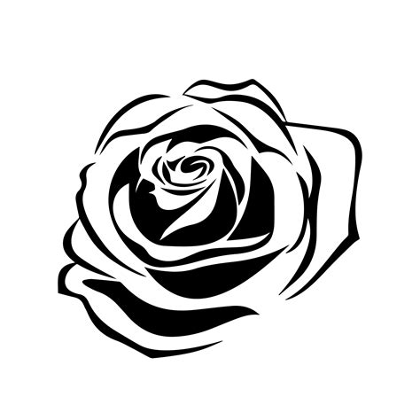 Rose Clipart Black And White Rose Tattoo Rose Stencil Sexiz Pix