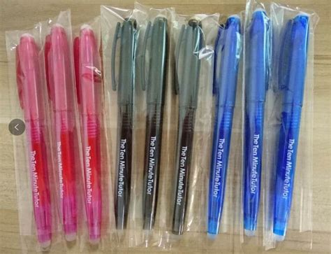 Erasable Extra Fine Ballpoint Pen With 2 Eraser Set Promotional