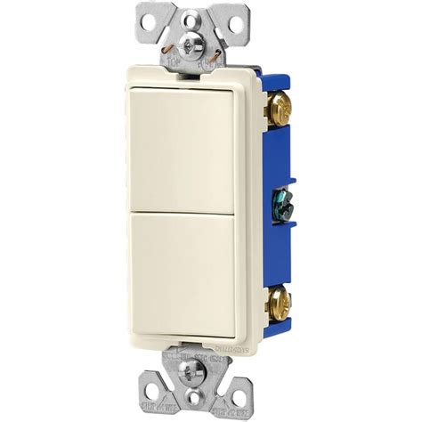 Eaton 15 Amp Single Pole Combination Light Switch Light Almond In The