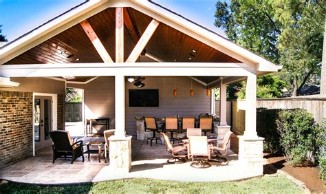 Patio Cover With Outdoor Kitchen Texas Custom Patios