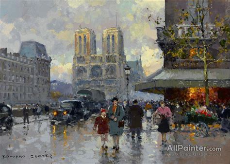 Edouard Léon Cortes Notre Dameparis Oil Painting Reproductions For