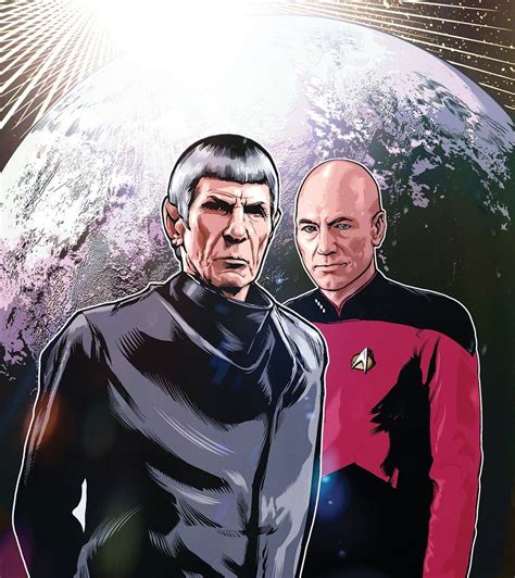 Ambassador Spock And Captain Picard The Next Generation Star Trek