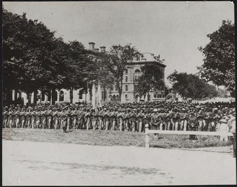 Members Of A Civil War Regiment Seen After Their Triumphal Return To