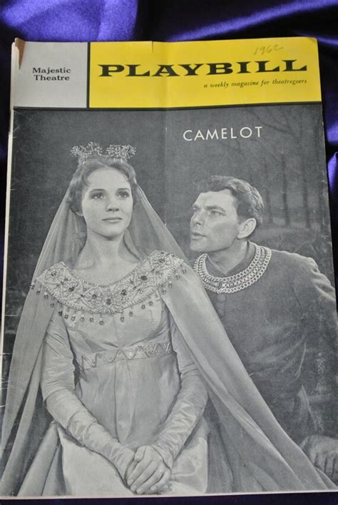 1962 Camelot Playbill Starring Julie Andrews By Asecondencore