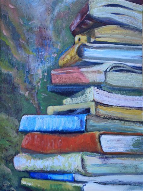 Realist Paintings Ode To A Pile Of Art Books Iii By Paul Bloomfield