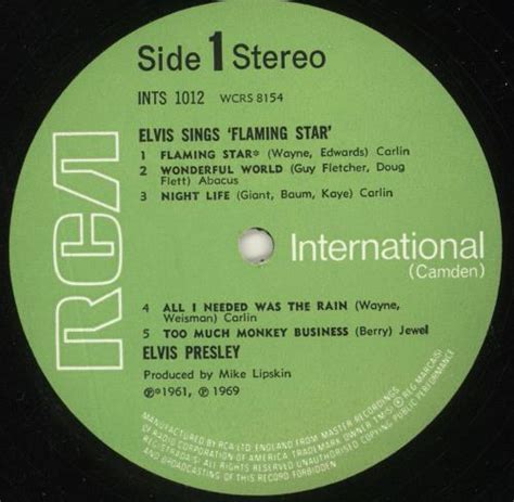 Elvis Presley Flaming Star Uk Vinyl Lp Album Lp Record 129072