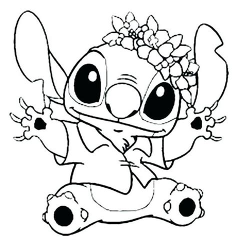 Angel Adorable Stitch Coloring Pages - Stitch & Angel hugging - Lilo