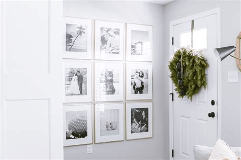 Family photo wall layouts