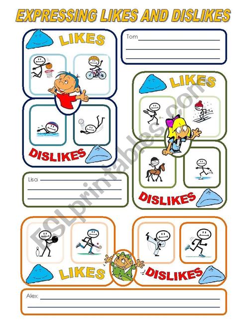 expressing likes and dislikes esl worksheet by evelinamaria hot sex picture