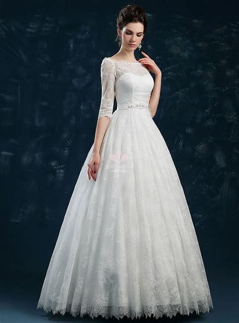 Visualizza tutti gli abiti da sposo >. 10 Abiti da Sposa con manica a tre quarti per i matrimoni ...